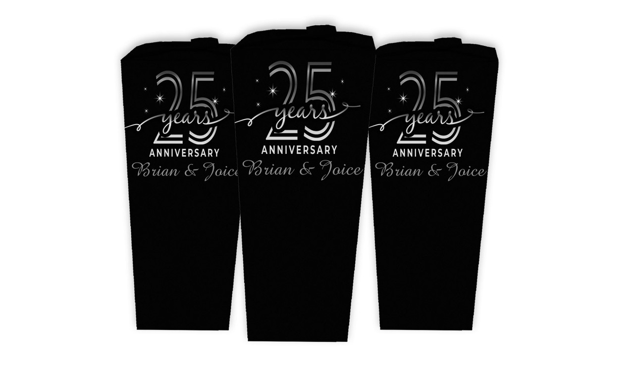 Big Number Silver Anniversary Personalised Chocaboxes