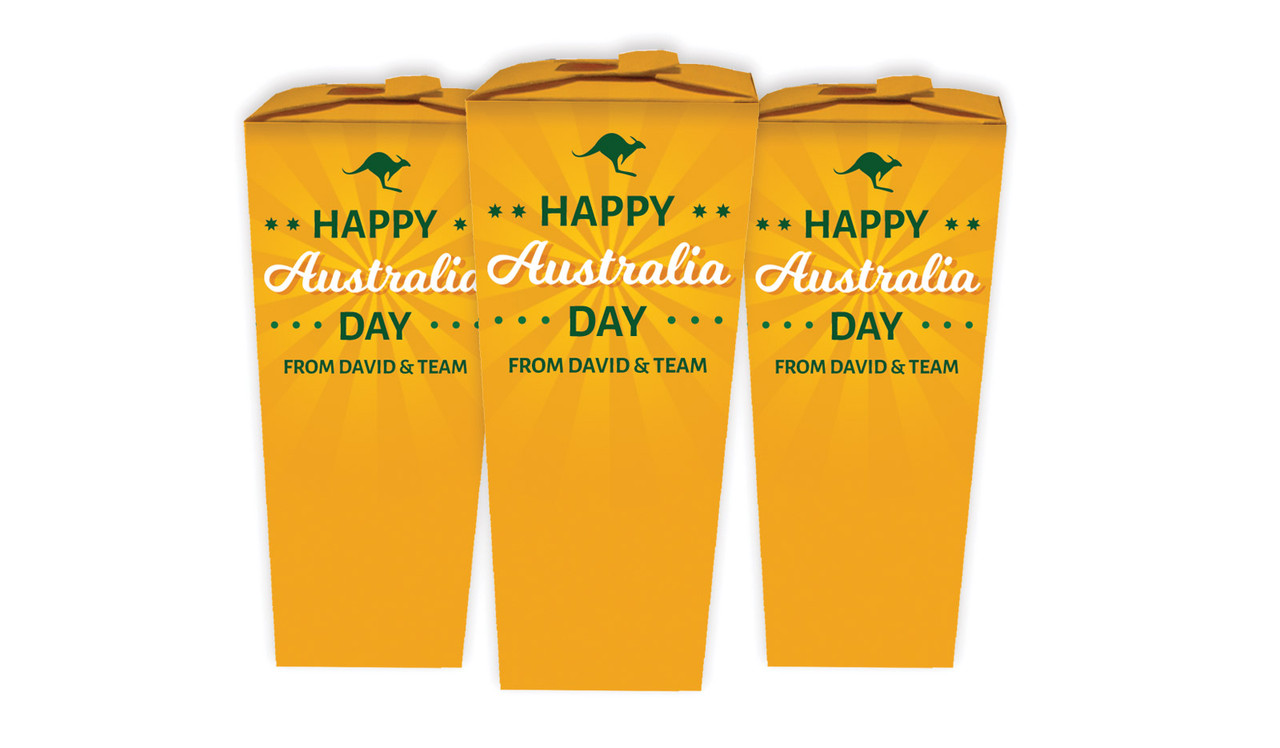 Green & Gold Australia Day Personalised Chocaboxes