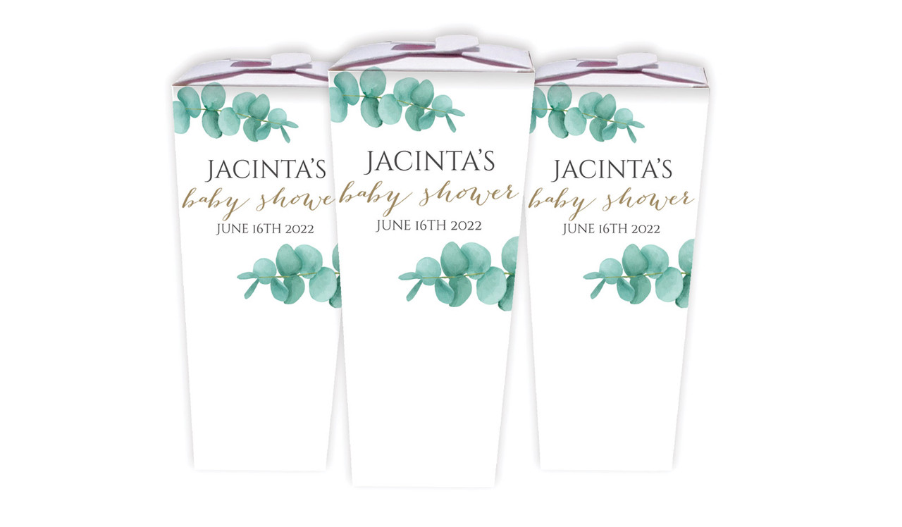 Eucalytpus Leaves Baby Shower Personalised Chocaboxes