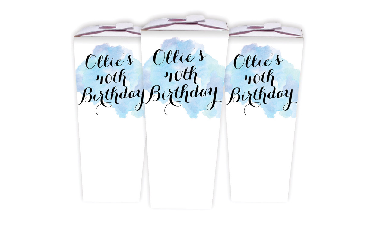 A Splash Of Water Colour Blue Personalised Chocaboxes