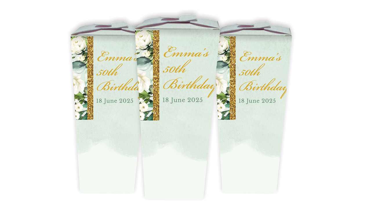 Elegant Greenery Personalised Chocaboxes