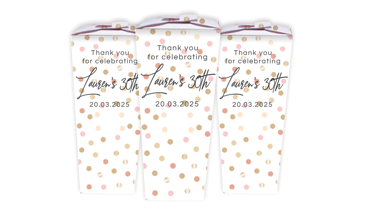 Metallic Confetti Personalised Chocaboxes