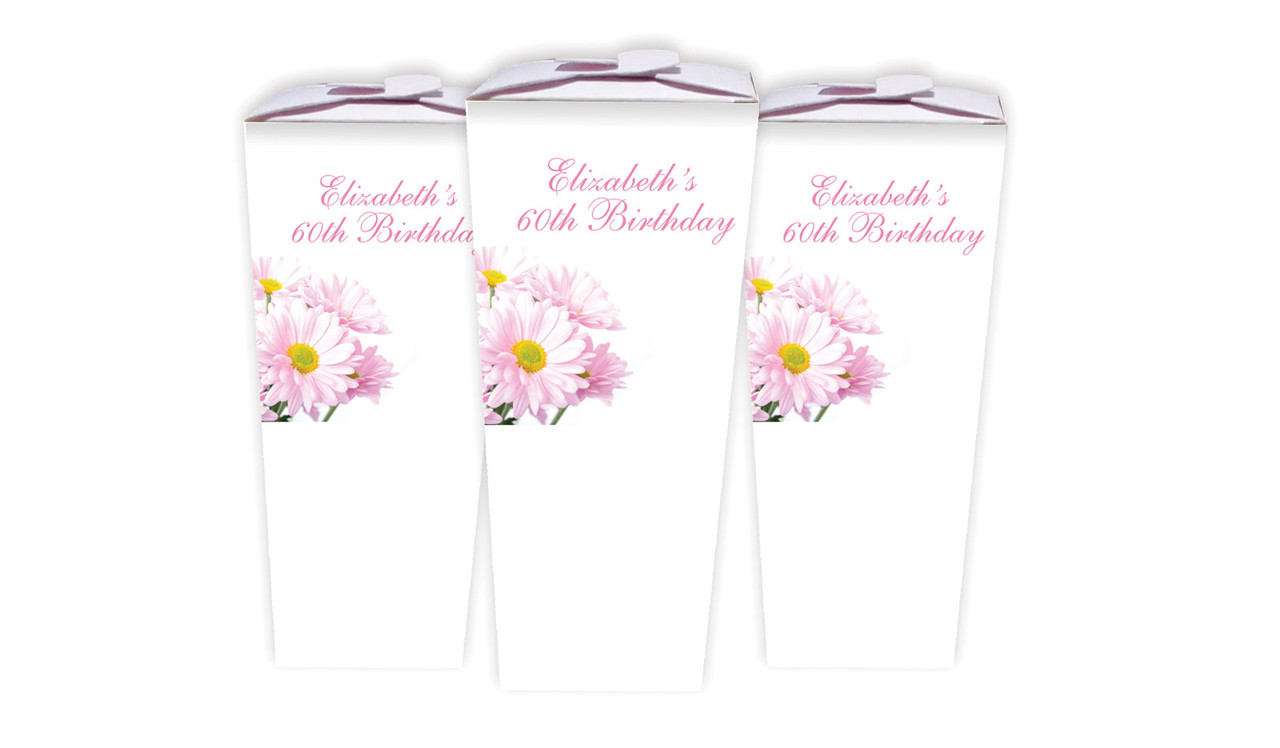 Pink Daisies Personalised Chocaboxes