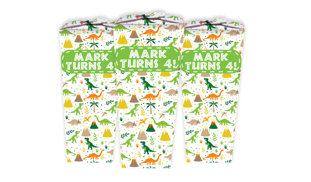 Dinosaur Background Birthday Personalised Chocaboxes