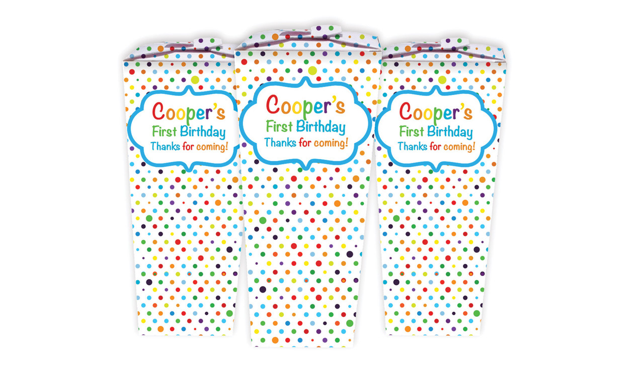 Happy Dots Birthday Personalised Chocaboxes