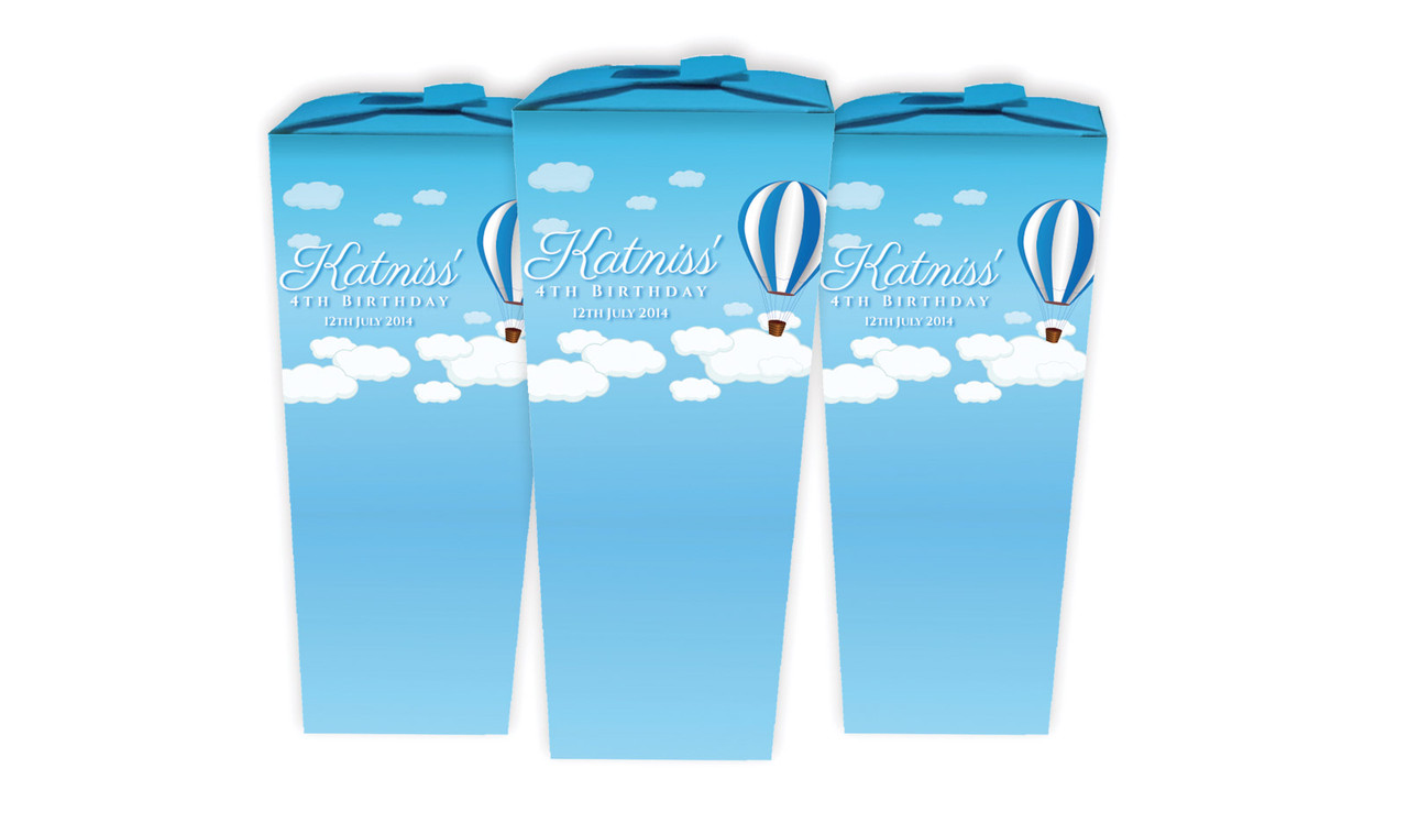 Hot Air Balloon Birthday Personalised Chocaboxes