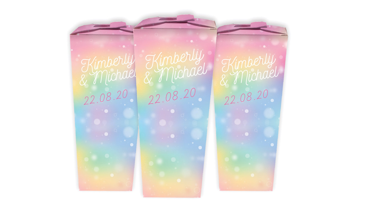 Rainbow Sparkle Birthday Personalised Chocaboxes