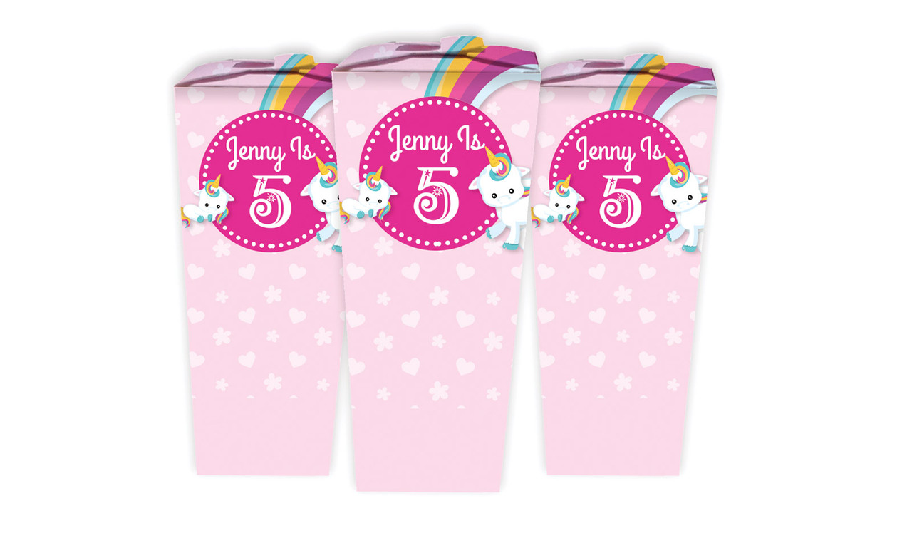 Unicorn Trio Birthday Personalised Chocaboxes