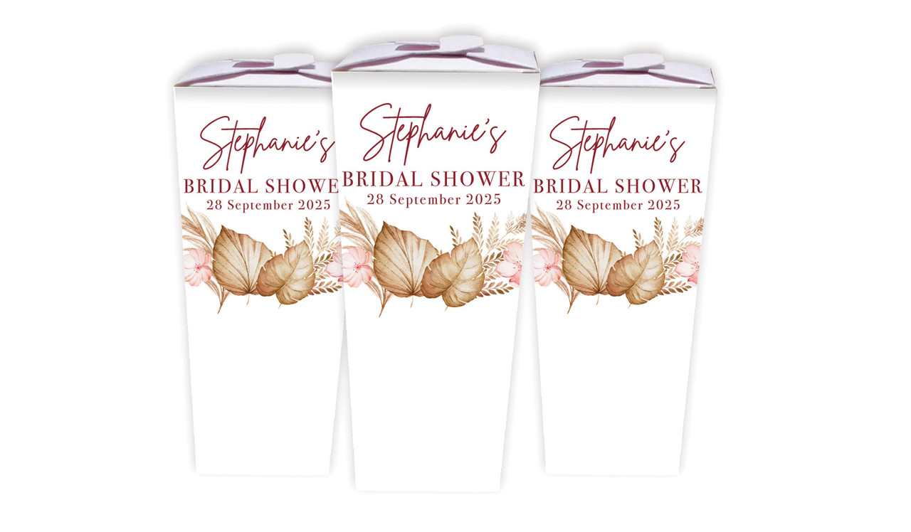 Tropical Bridal Shower Personalised Chocaboxes
