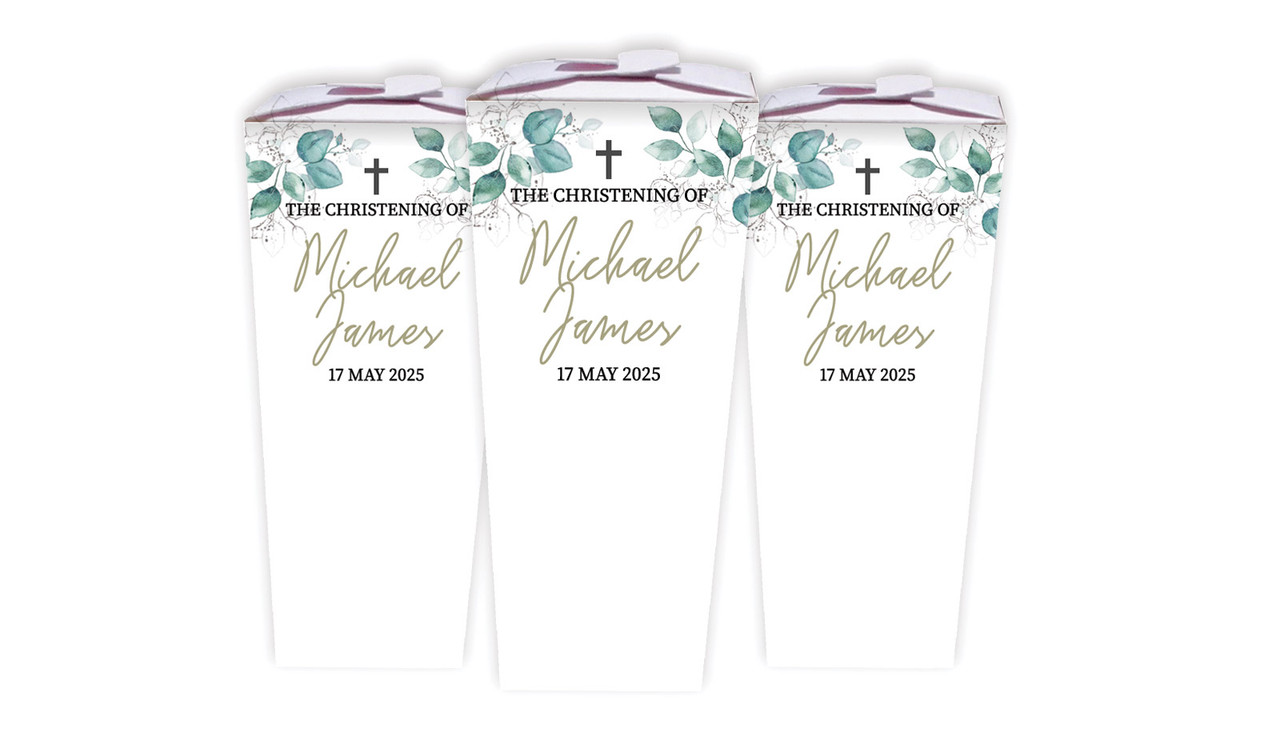 Dream Leaves Christening Personalised Chocaboxes