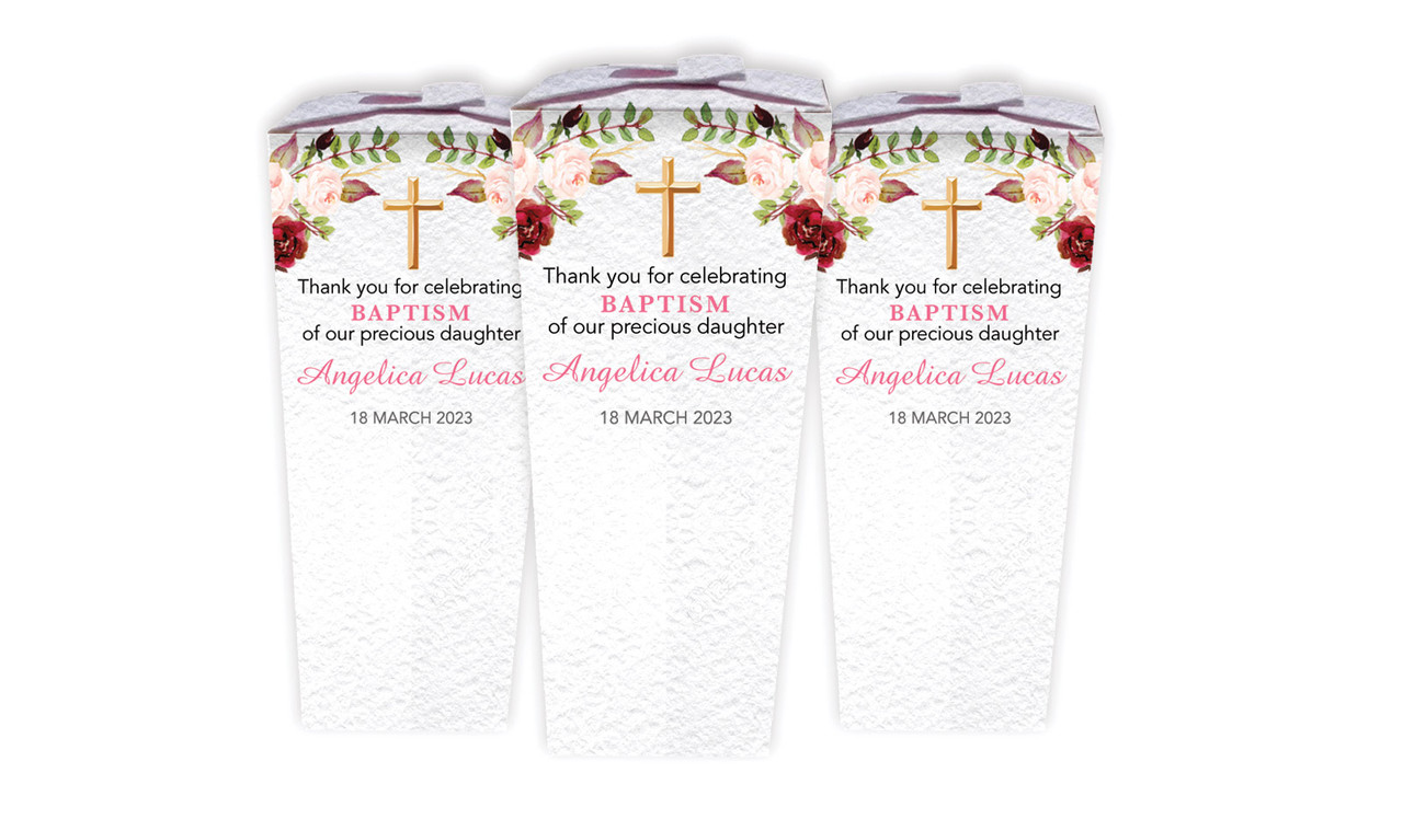 Pink Masala Christening Personalised Chocaboxes