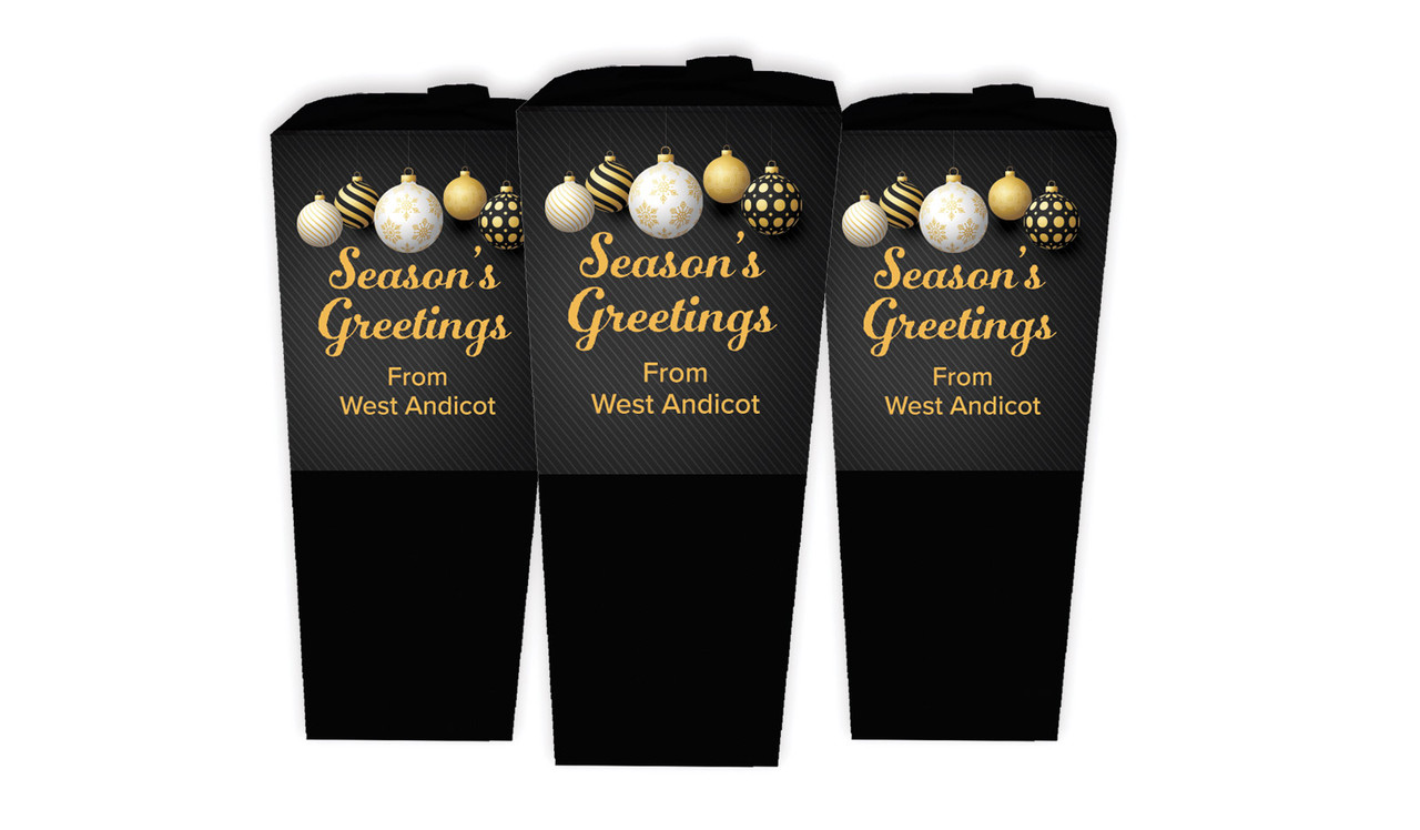 Luxury Black Christmas Personalised Chocaboxes