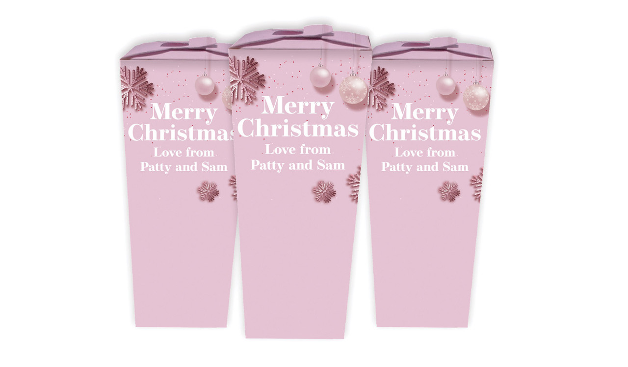 Pink Christmas Christmas Personalised Chocaboxes