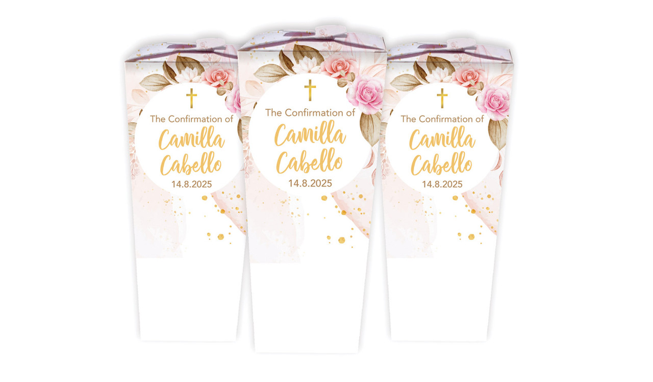 Pretty Roses Confirmation Personalised Chocaboxes