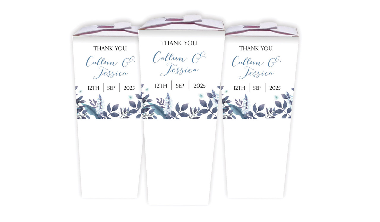 Blue Floral Engagement Personalised Chocaboxes