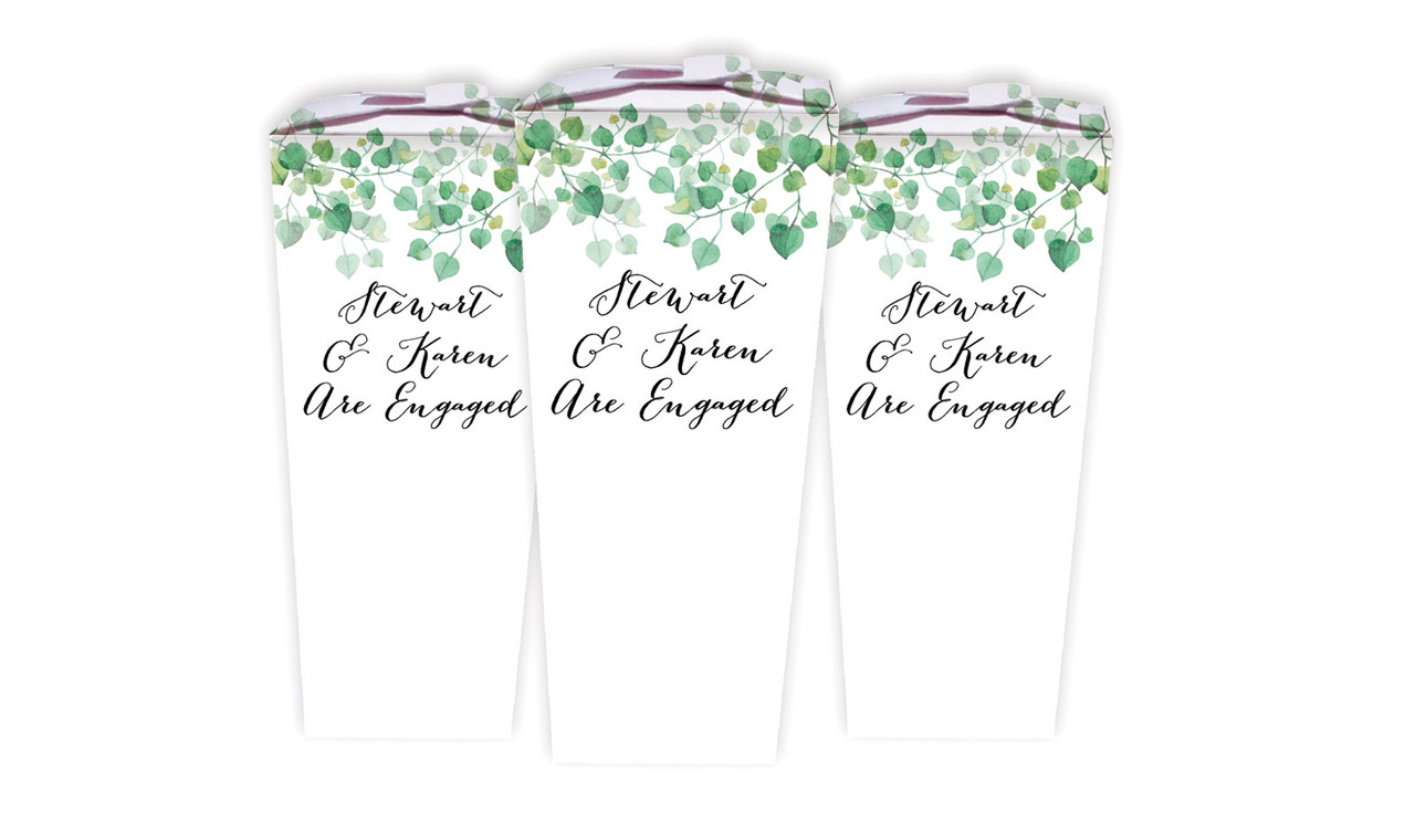 Hanging Leaves Engagement Personalised Chocaboxes