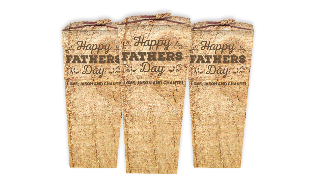 Timber Message Fathers Day Personalised Chocaboxes