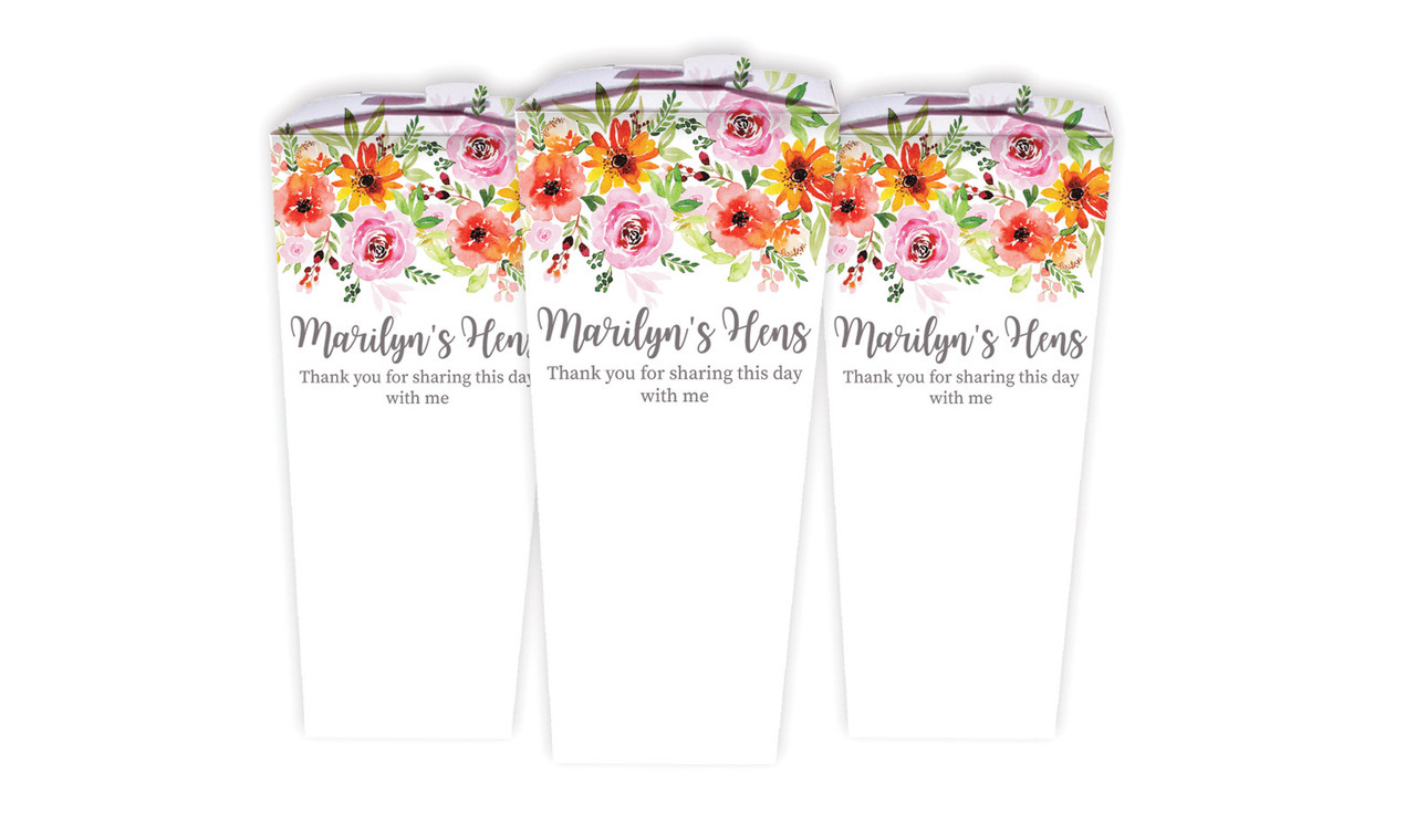 Beautiful Florals Hens Night Personalised Chocaboxes