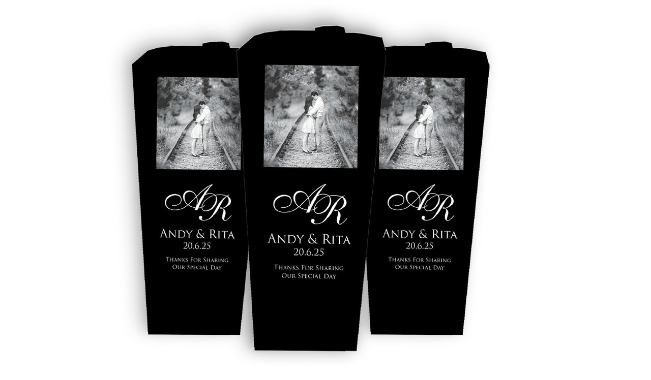 Add A Photo Black Wedding Personalised Chocaboxes