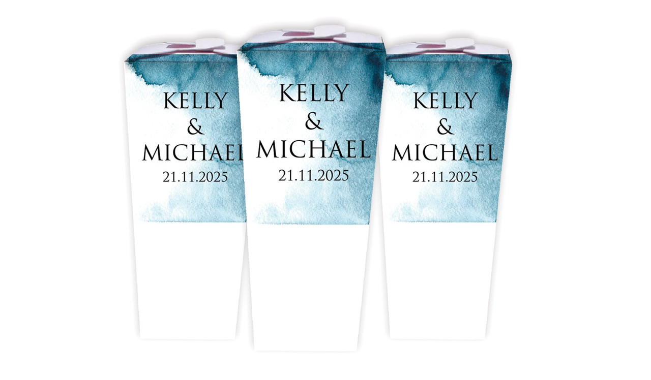 Blue Shade Wedding Personalised Chocaboxes