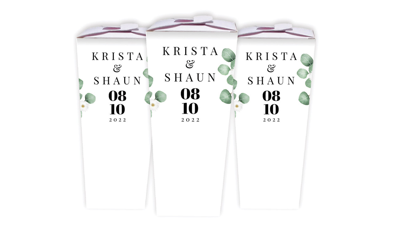 Eucalyptus Wedding Personalised Chocaboxes