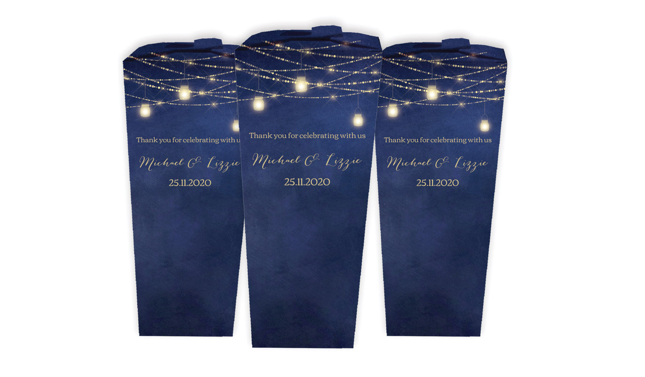 Evening Mason Jars Wedding Personalised Chocaboxes