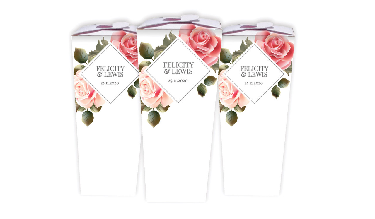 Rose Diamond Wedding Personalised Chocaboxes