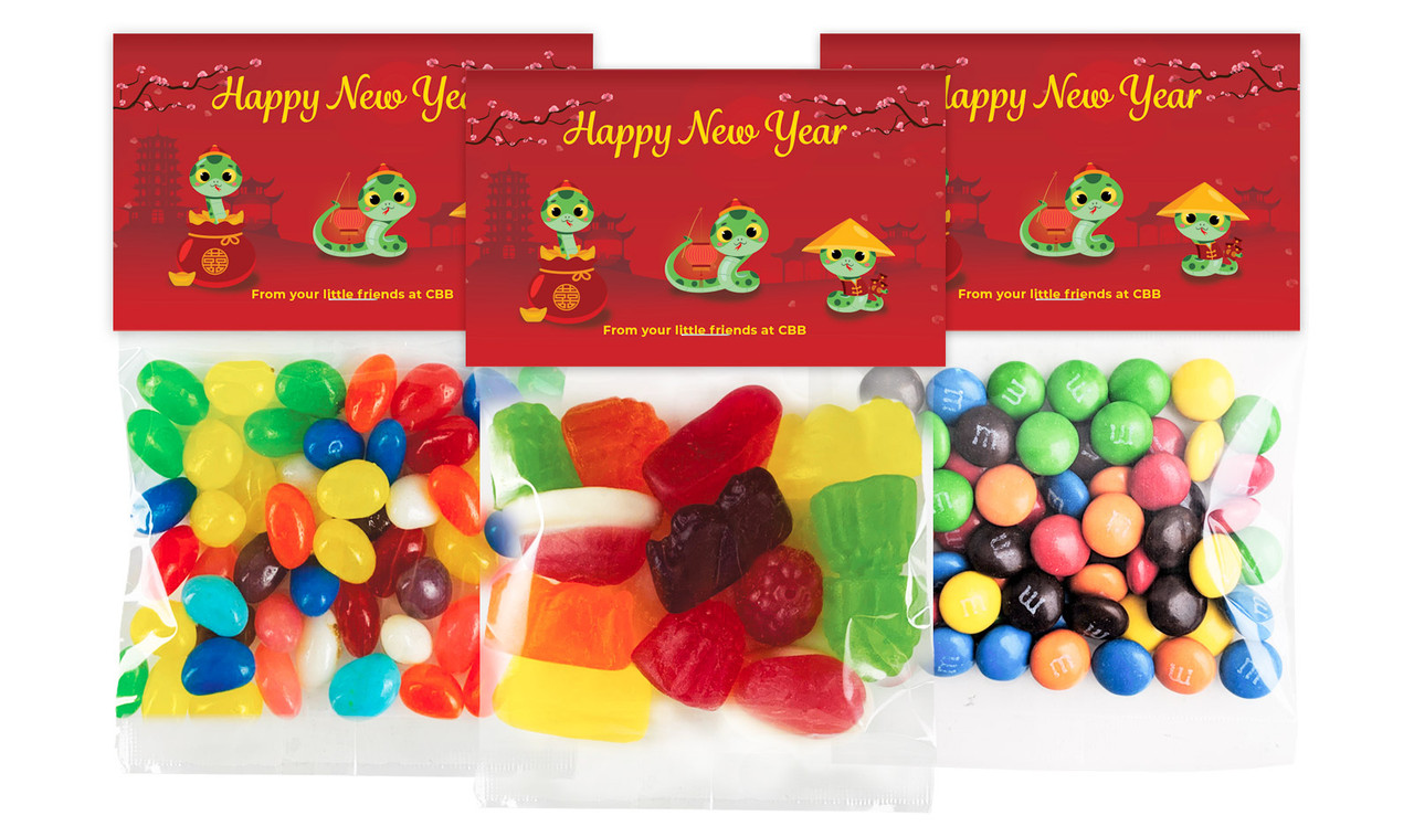 Cute Chinese New Year Personalised Lolly Bag With Topper