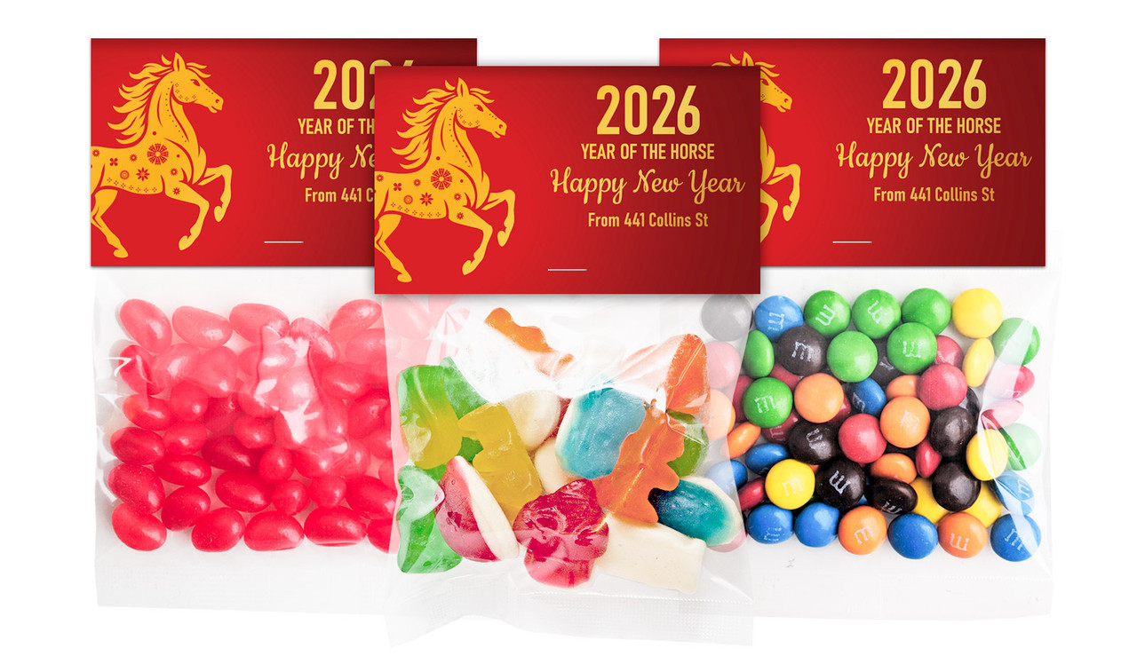 Happy Chinese New Year Personalised Lolly Bag With Topper