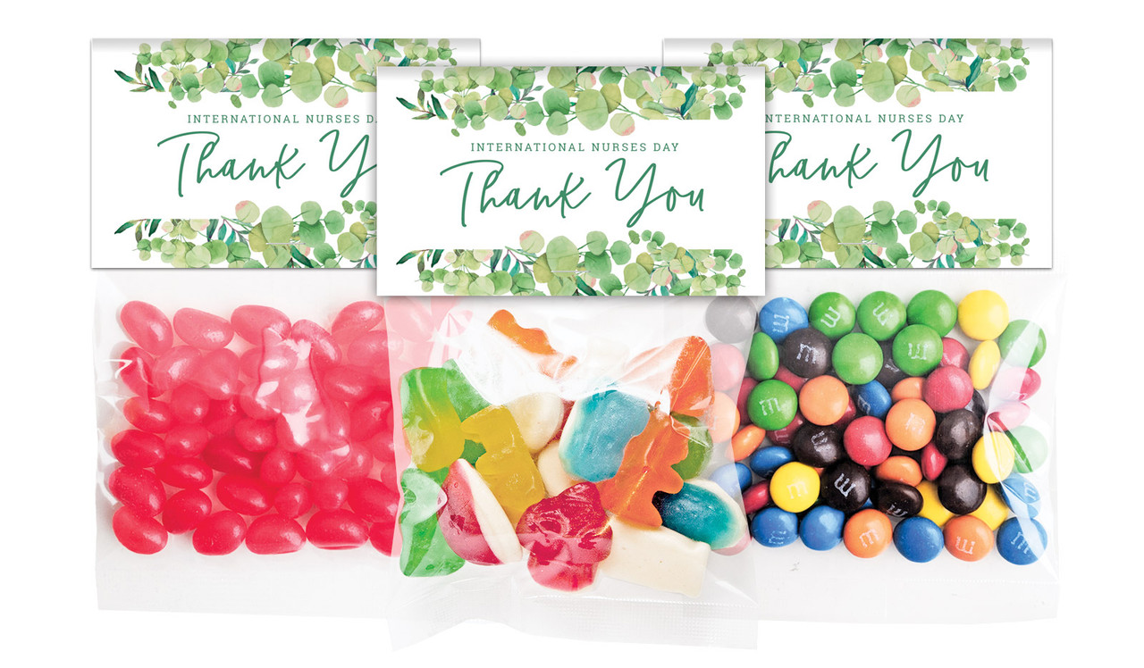 Eucalypt International Nurses Day Personalised Lolly Bag With Topper