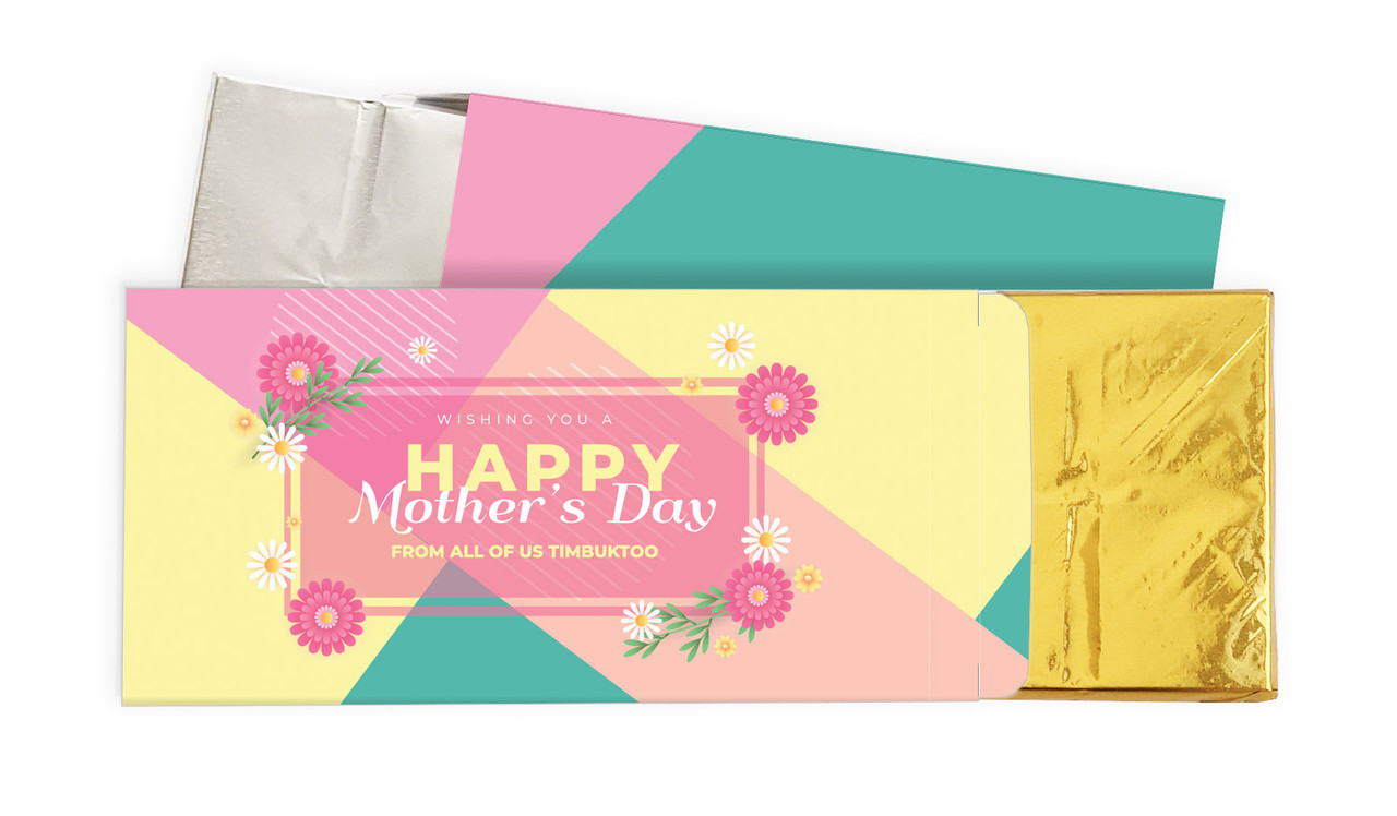 Bold Colours Mothers Day Personalised Chocolate Bar In A Box