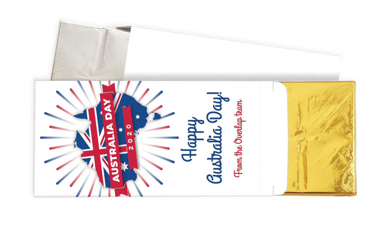 Australia Map Australia Day Personalised Chocolate Bar In A Box