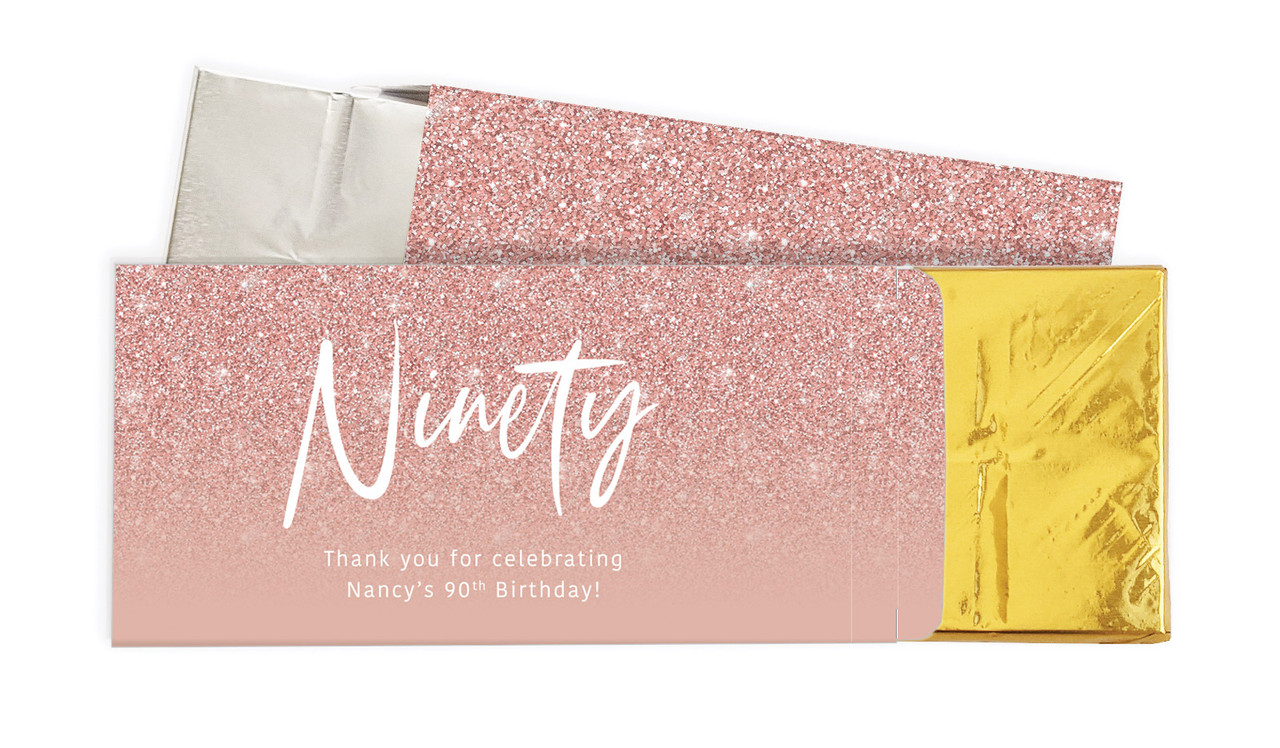 90th Birthday Personalised Chocolate Bar In A Box