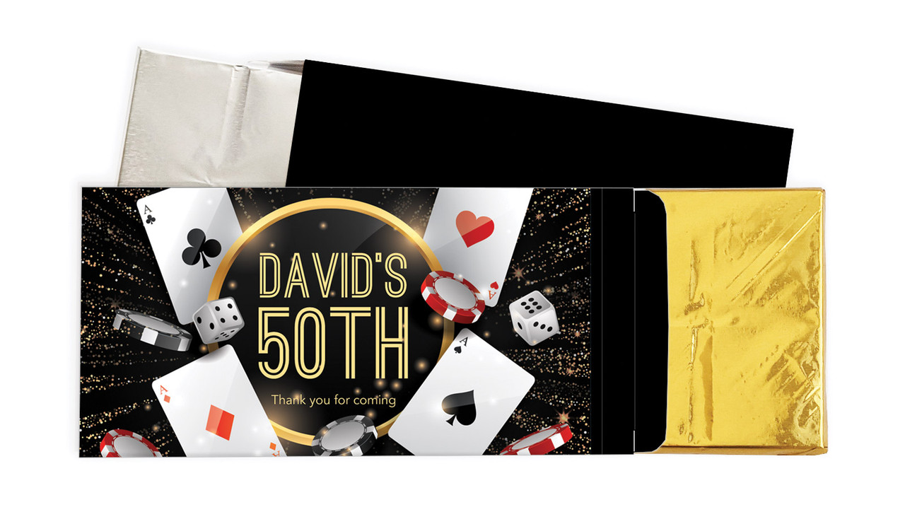 Casino Personalised Chocolate Bar In A Box