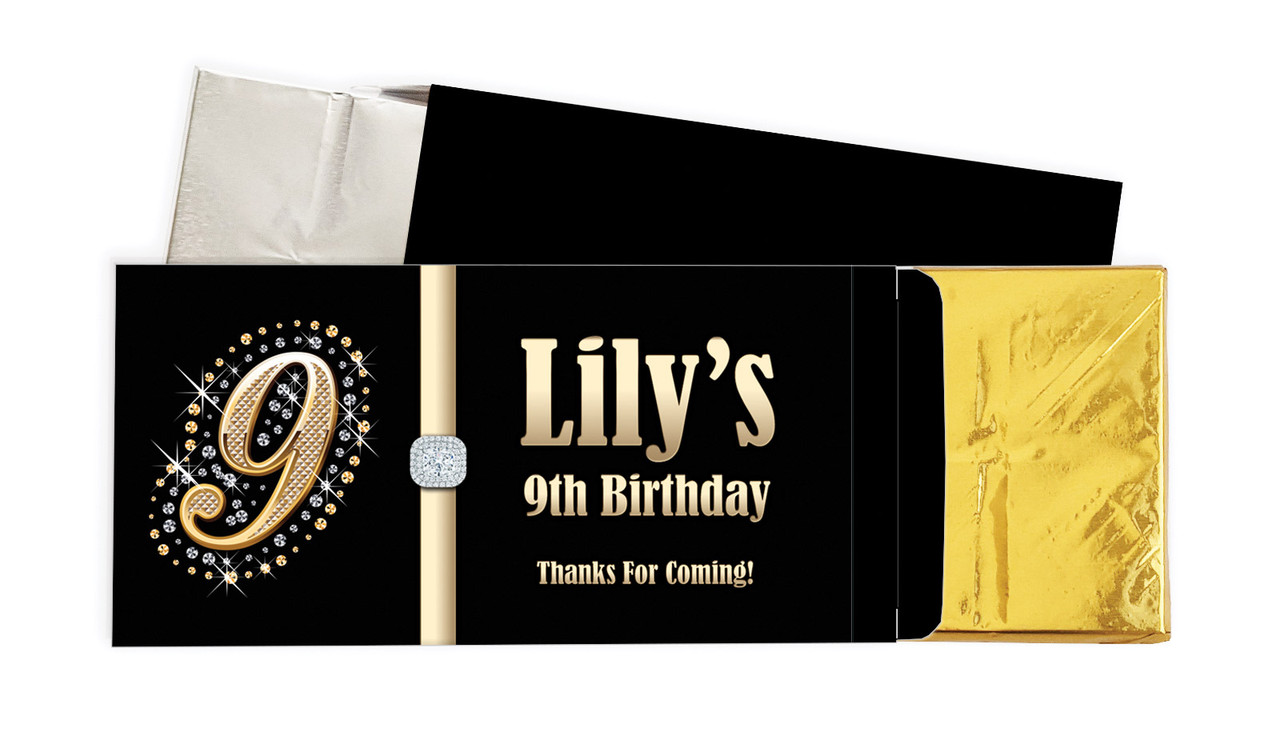 Golden Number Personalised Chocolate Bar In A Box