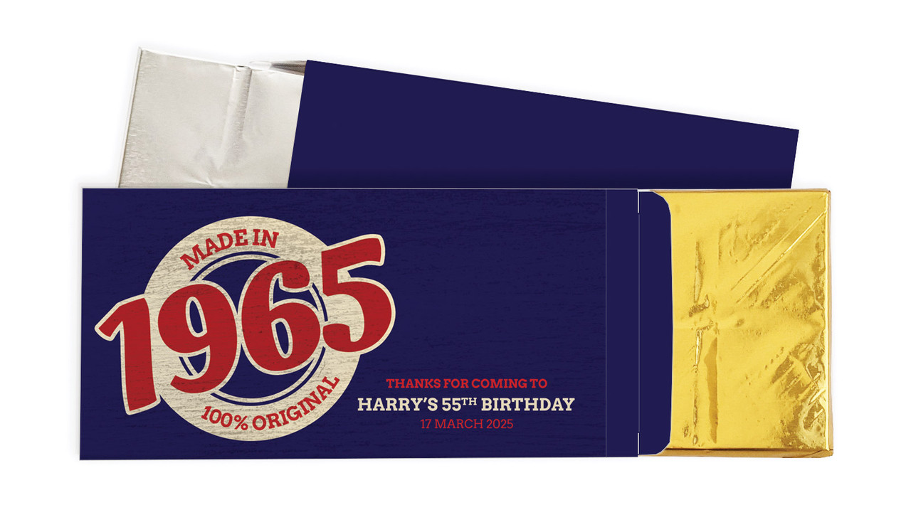 Made In Year Personalised Chocolate Bar In A Box