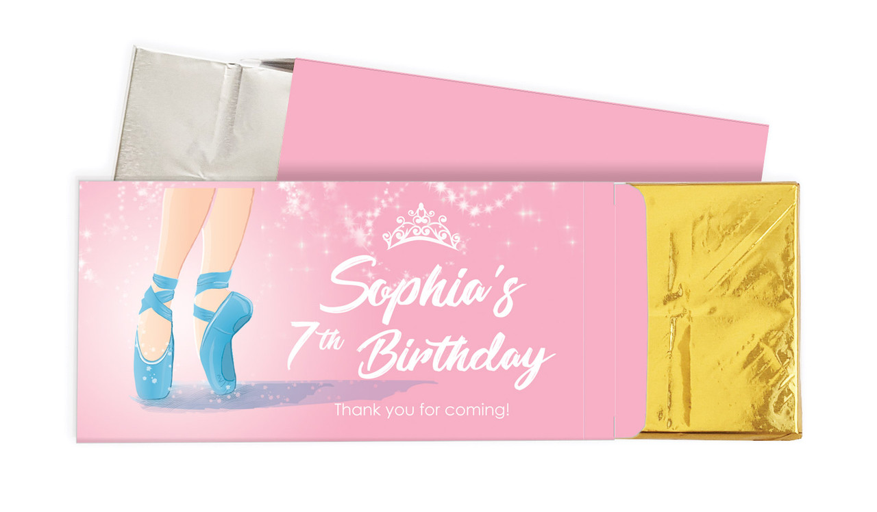 Ballet Birthday Personalised Chocolate Bar In A Box
