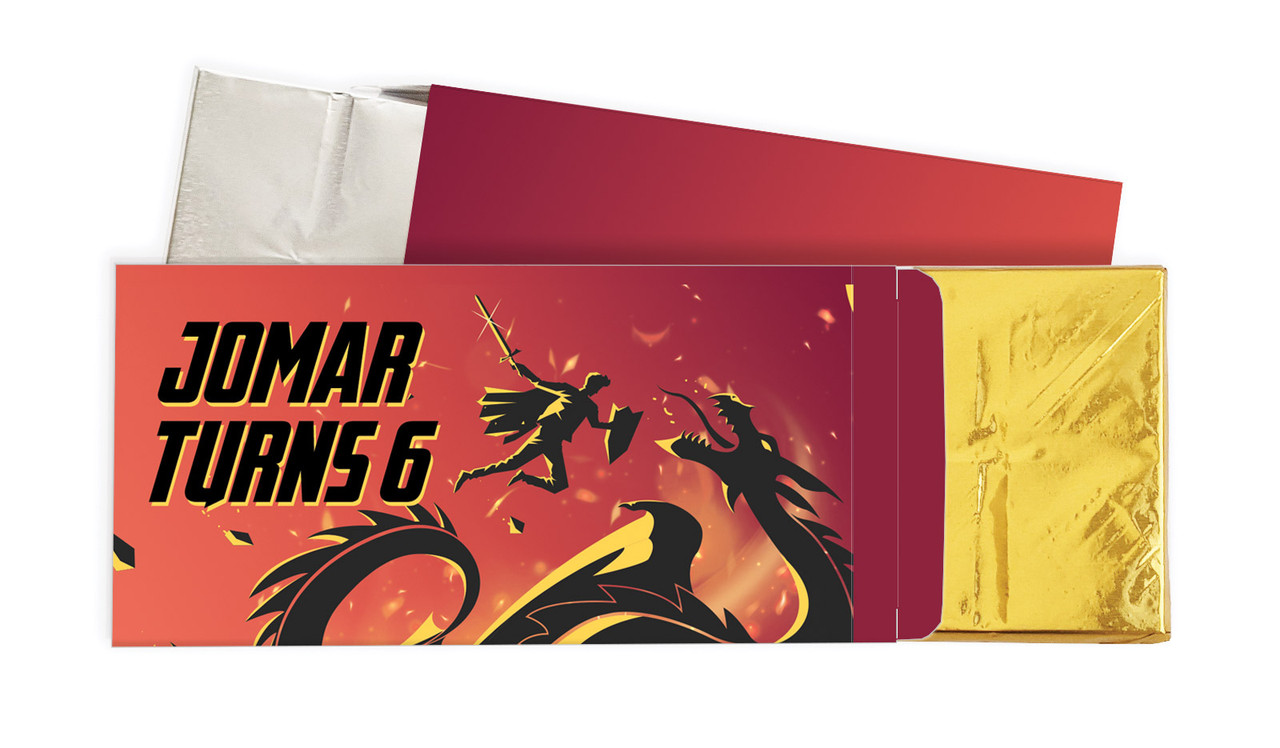 Dragon Birthday Personalised Chocolate Bar In A Box