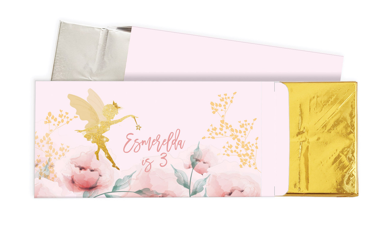 Little Fairy Birthday Personalised Chocolate Bar In A Box