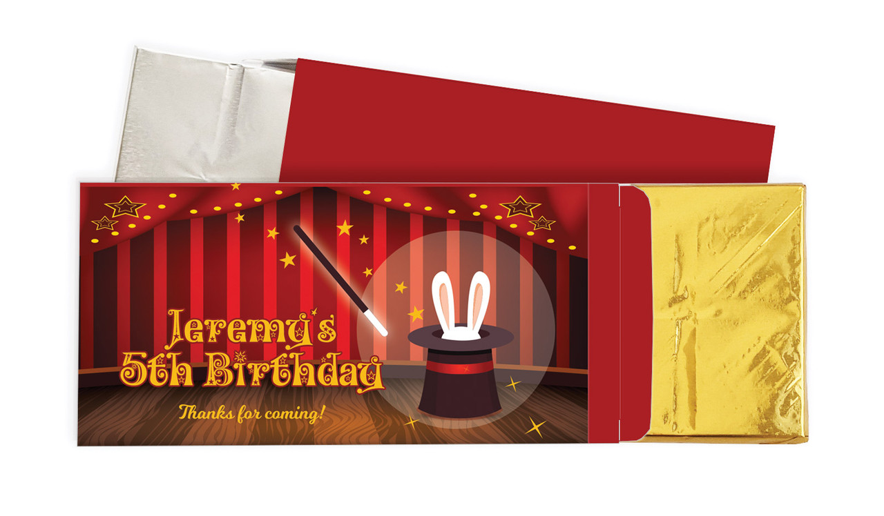 Magician Birthday Personalised Chocolate Bar In A Box