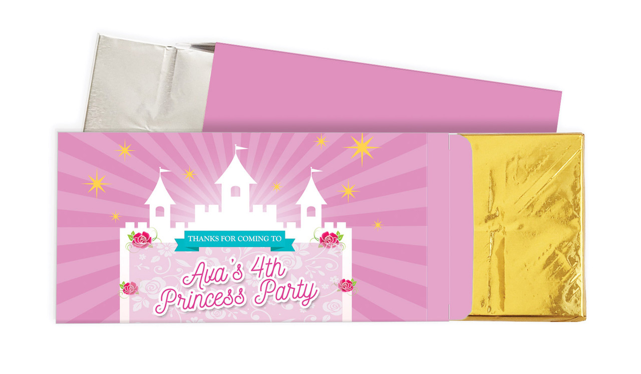 Princess Castle Birthday Personalised Chocolate Bar In A Box