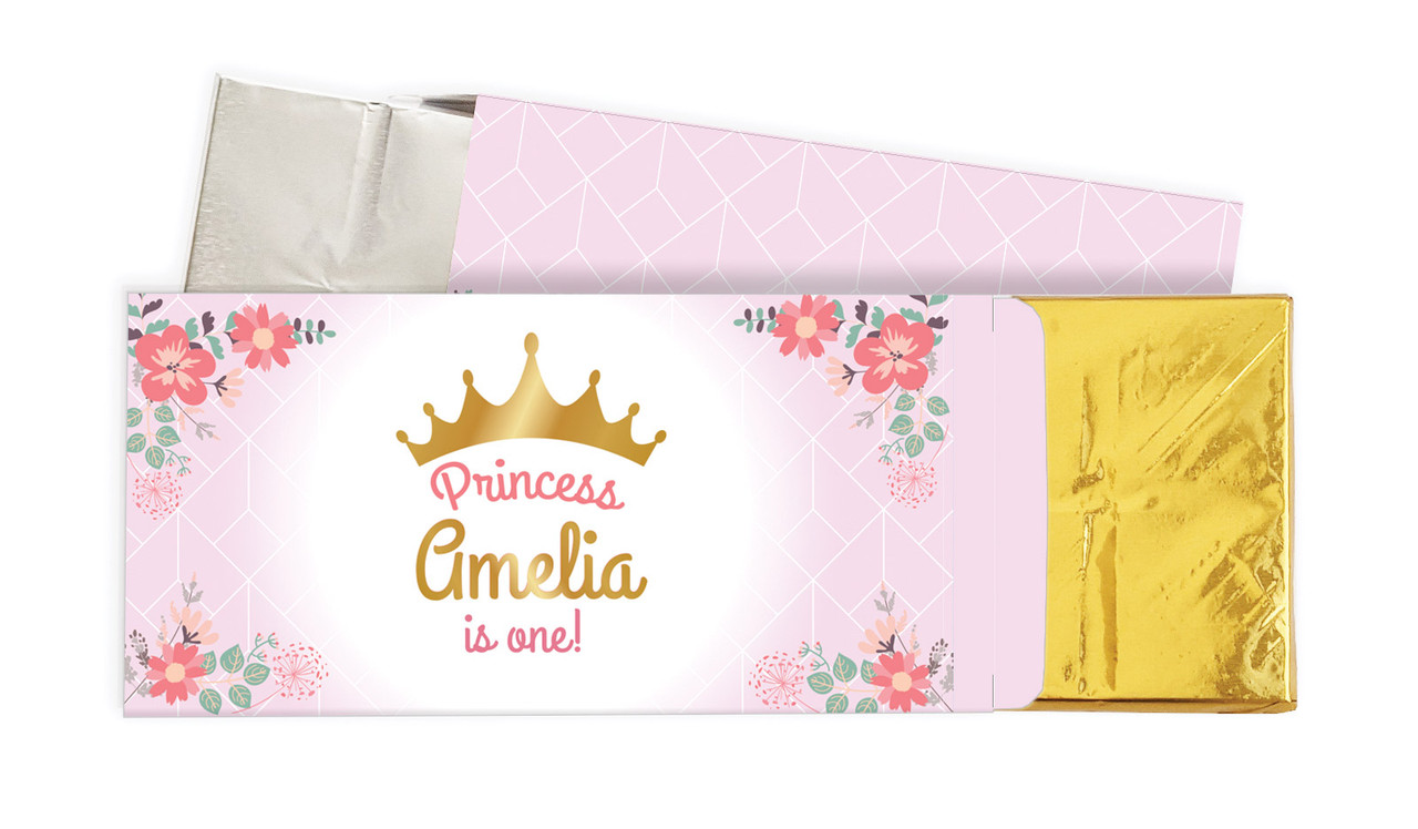 Princess Tiara Birthday Personalised Chocolate Bar In A Box
