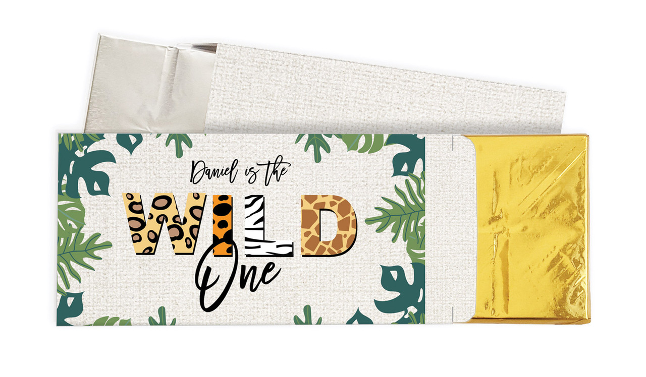 Wild One Birthday Personalised Chocolate Bar In A Box