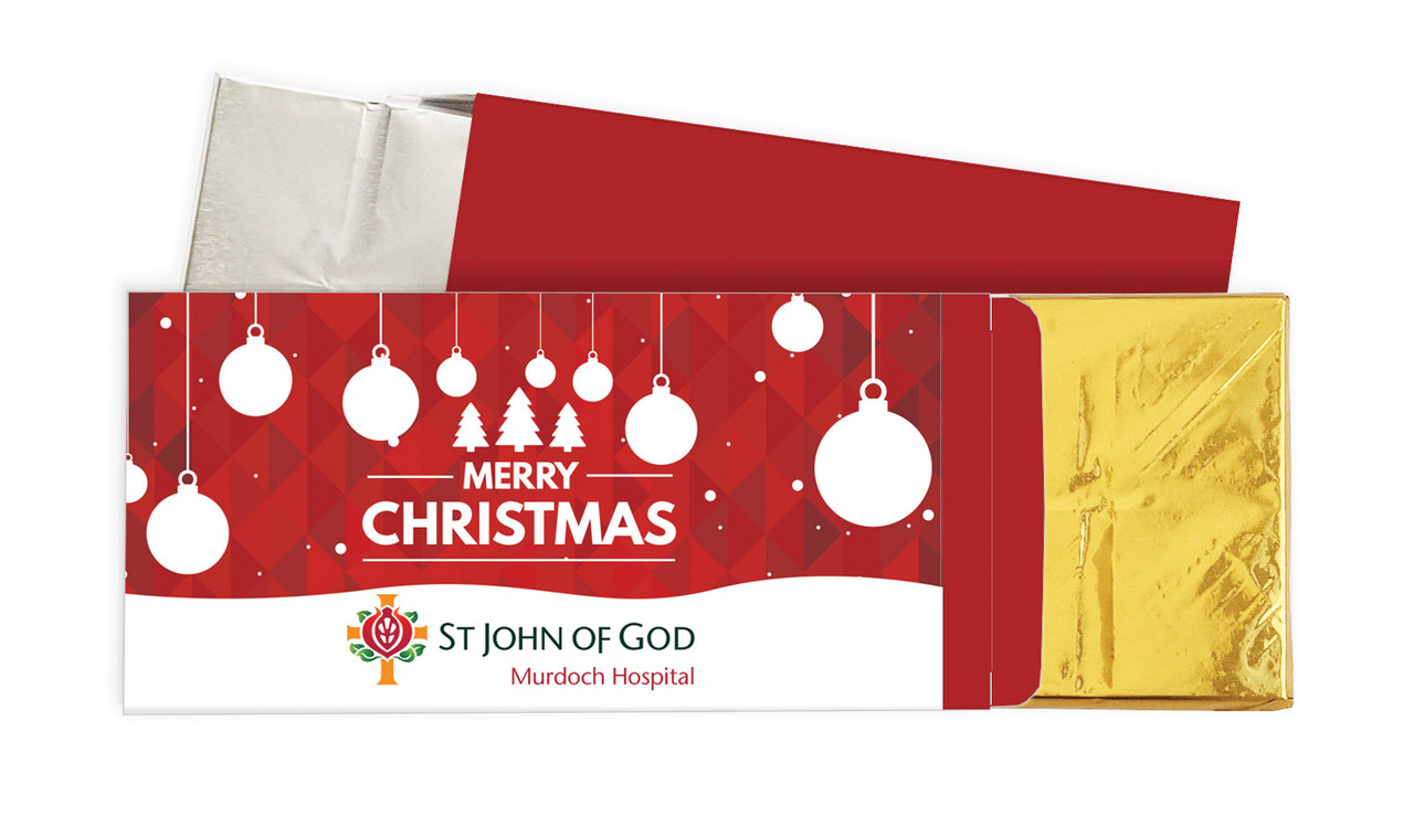 Corporate Christmas Christmas Personalised Chocolate Bar In A Box