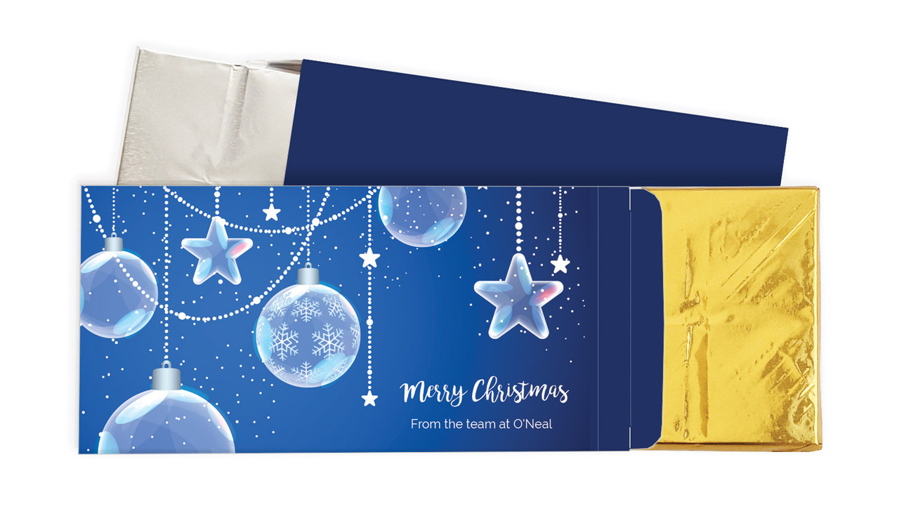 Crystal Baubles Christmas Personalised Chocolate Bar In A Box