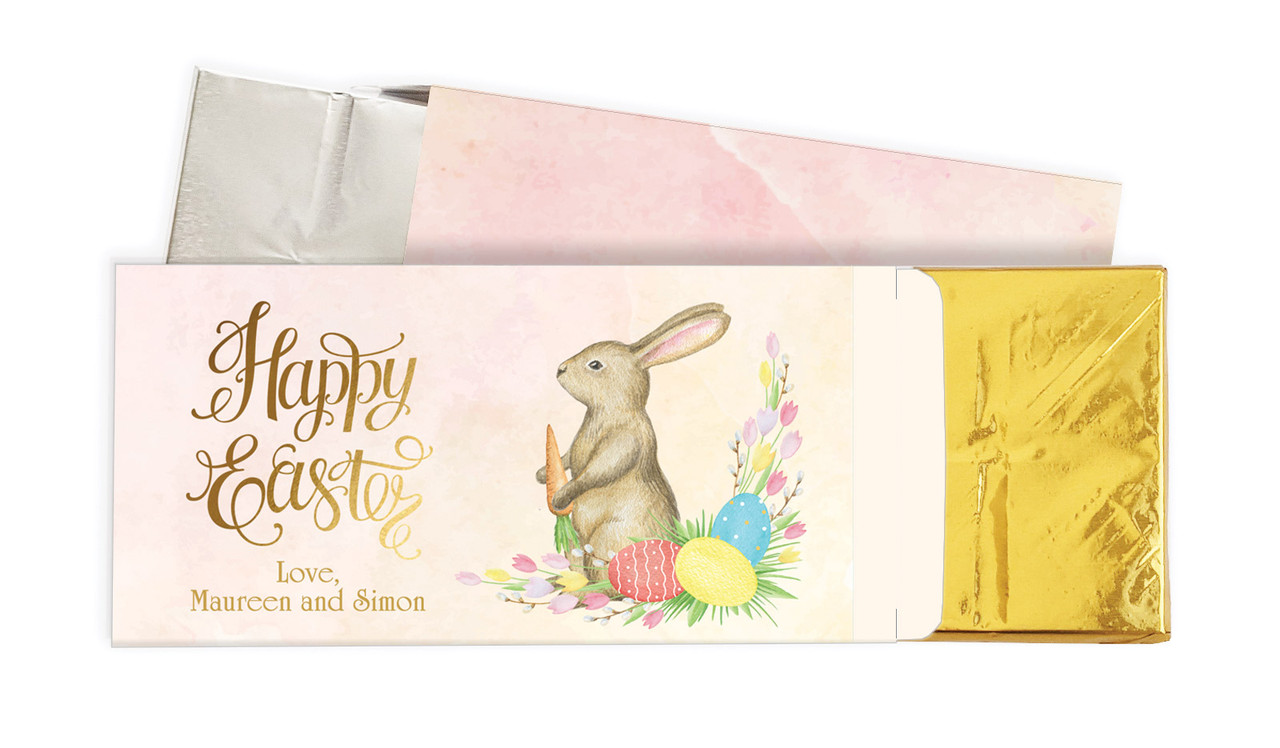 Beautiful Bunny Personalised Chocolate Bar In A Box