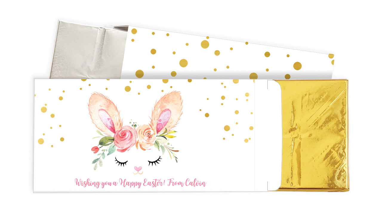 Bunny Face Personalised Chocolate Bar In A Box