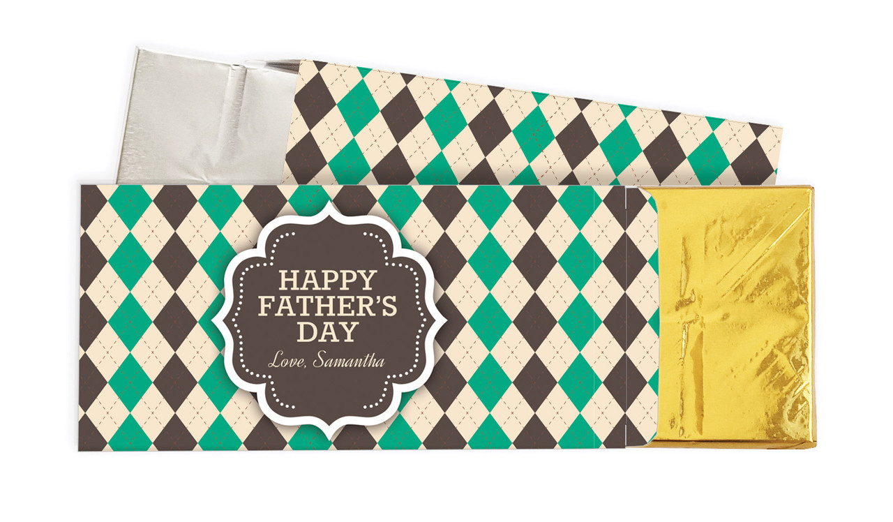 Argyle Fathers Day Personalised Chocolate Bar In A Box