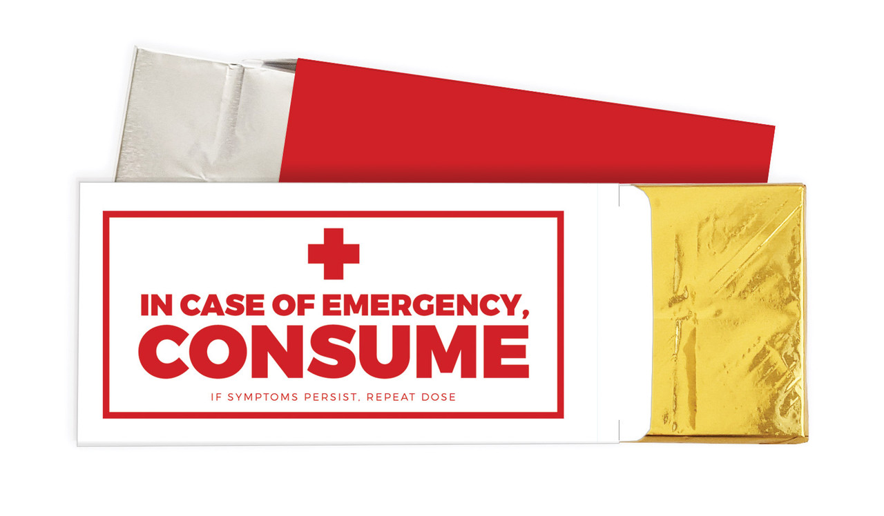 Emergency Consume International Nurses Day Personalised Chocolate Bar In A Box