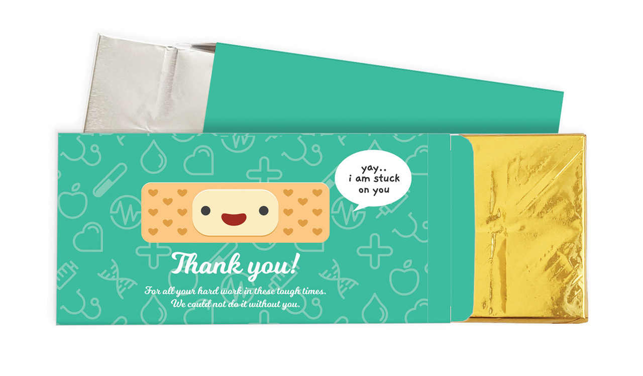 Happy Band Aid International Nurses Day Personalised Chocolate Bar In A Box